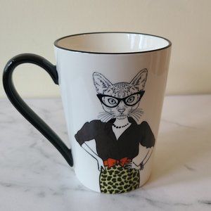 Hipster Animal Coffee Mugs 4pc Set - Stoneware by Signature Housewares